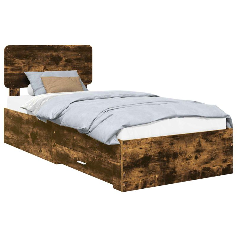 Łóżko WaszeMeble z Szufladami 100x200 cm Brązowe WM-3412413 1 szt.