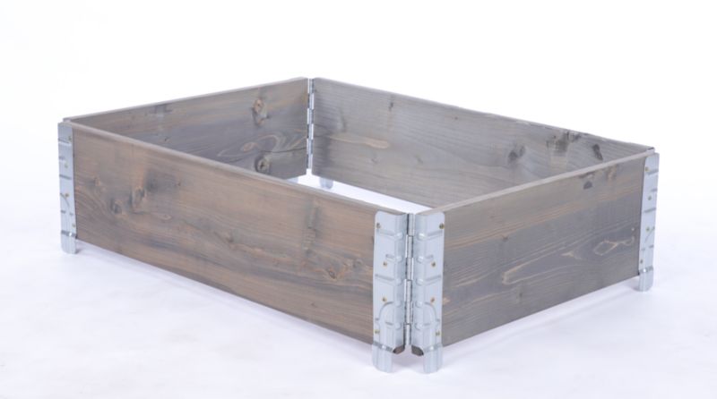 Nadstawka paletowa MODO24 impregnowana szara do grządki i zielnika 60 x 80 cm 2 szt.