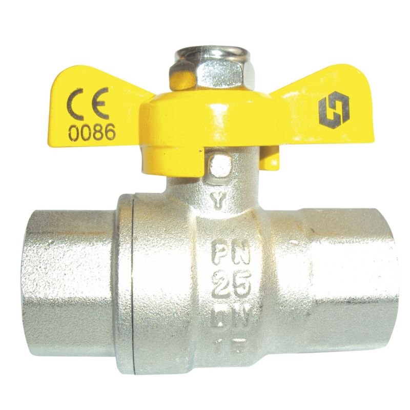 Zawór Gazowy Kulowy INVENA GW / GW 1/2" x 1/2" 0,5 MPa 1 szt.