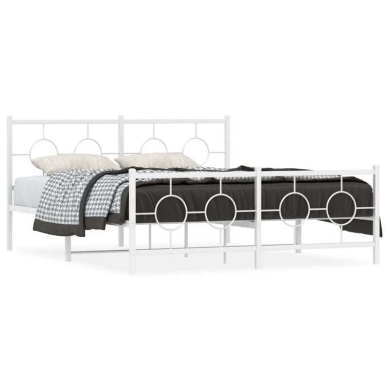 Łóżko metalowe WaszeMeble 150x200 cm biała WM-376295 1 szt.