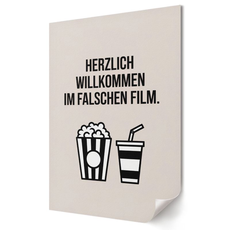 Plakat na płótnie Wallfluent Format A1 Kinowy humor Studio Bright Room 1 szt.