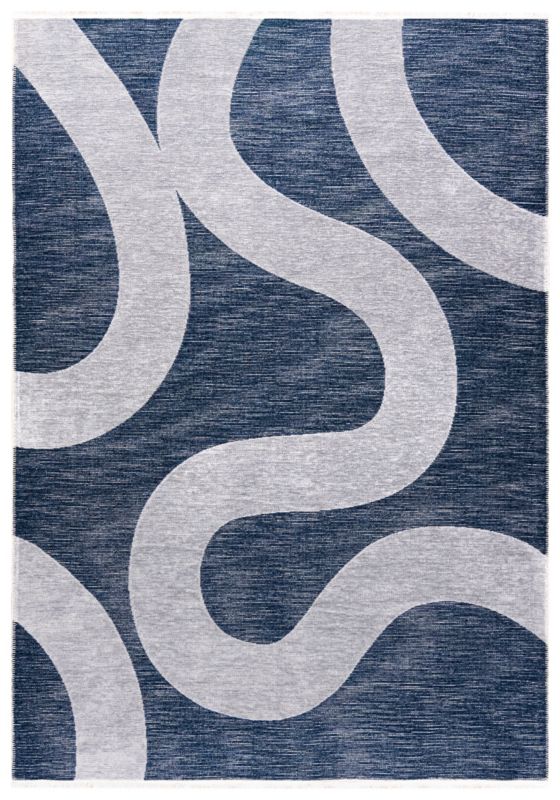 Dywan Dwustronny Wewnętrzny AMALFI CELESTE Prostokątny Mazovia 120 x 170 cm Grafitowy Motyw Geometryczny 1 szt.