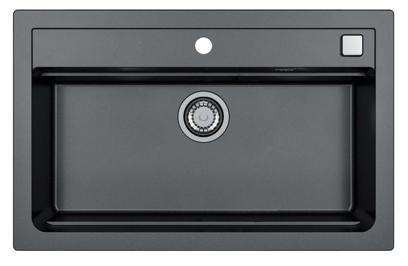 Zlewozmywak granitowy Alveus Atrox 40 kol. 91 czarny (79x50cm) 1-komorowy 1szt.
