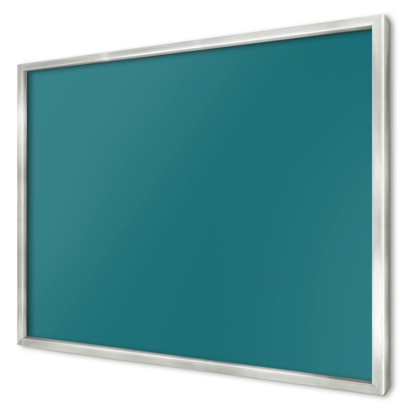 Dekoracyjna tablica magnetyczna Wallfluent 70x50 Ciemny turkusowy w srebrnej ramie 1szt