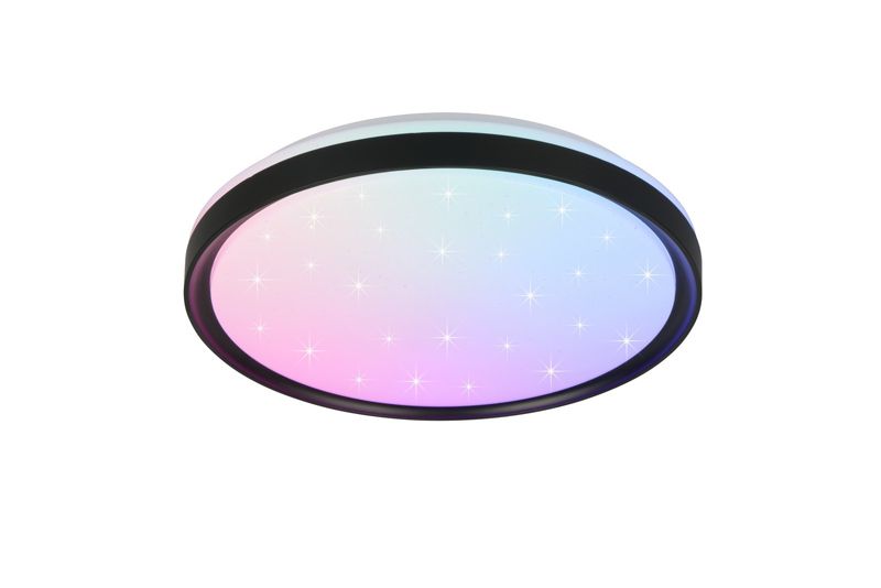 Plafon RL SOLIT czarno-biały okrągły 39cm LED 14W 2700 - 6500 + RGBK 1800lm IP20 - 1 szt.
