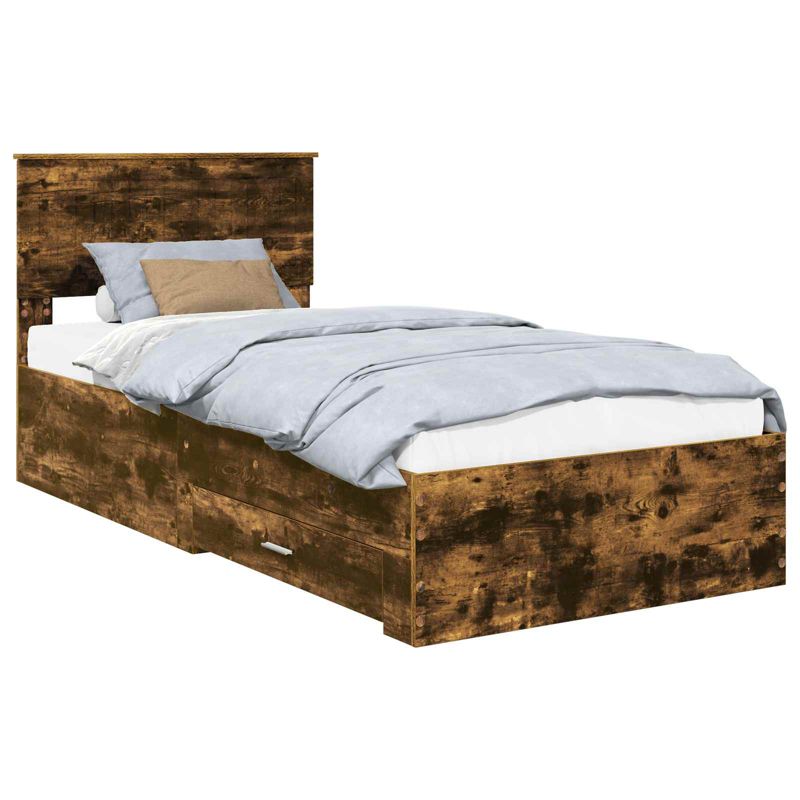 Łóżko WaszeMeble z Szufladami 90x190 cm Brązowe WM-3410953 1 szt.