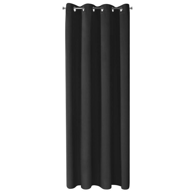 Zasłona LOGAN Eurofirany 135 x 250 cm czarna 1 szt.