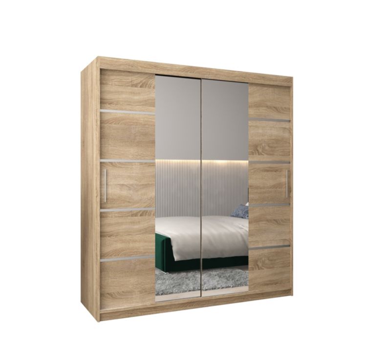 Szafa przesuwna Garderoba Abiks Verona 4 180 sonoma + sonoma 1 szt.
