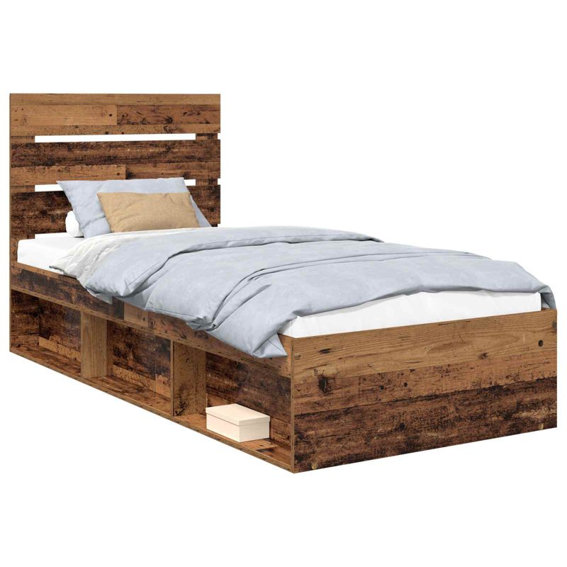 Łóżko Drewniane WaszeMeble 100x200 cm Brązowe WM-3411782 1 szt.