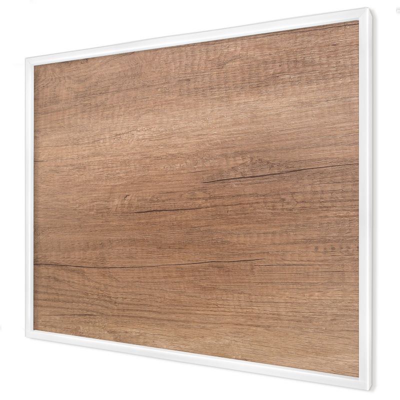 Dekoracyjna tablica magnetyczna Wallfluent 80x60 Faktura drewna w białej ramie 1szt