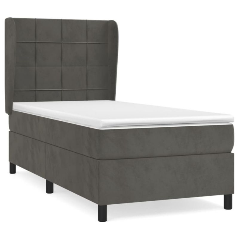 Łóżko kontynentalne WaszeMeble 90x200 cm ciemnoszary WM-3129190 1 szt.