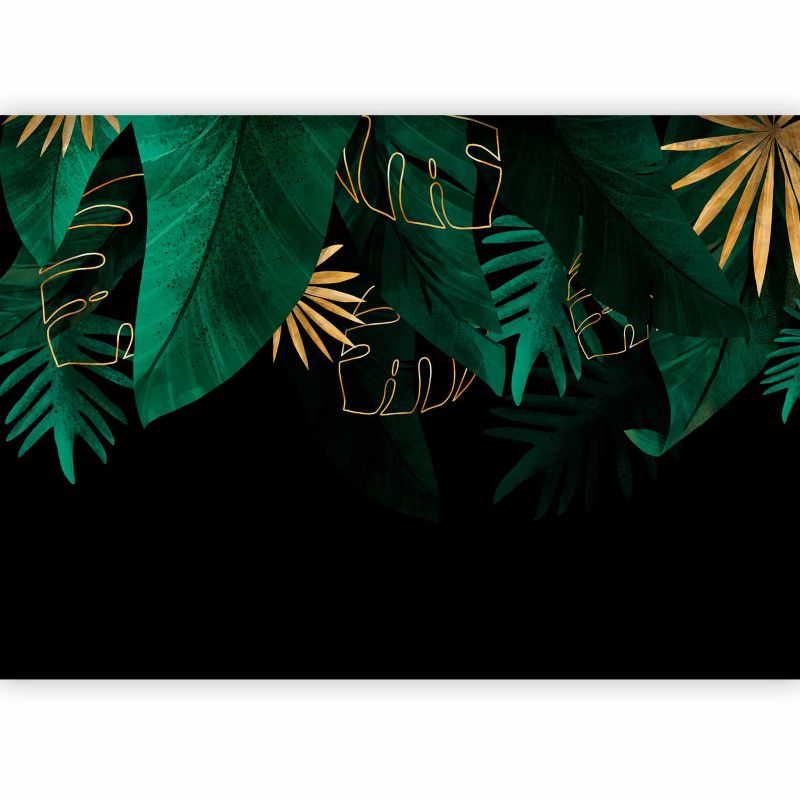 Fototapeta flizelinowa Artgeist 170 g/m2 wodoodporna Liście czarna 200x140 (4 części) 10169aa rolka 1 szt