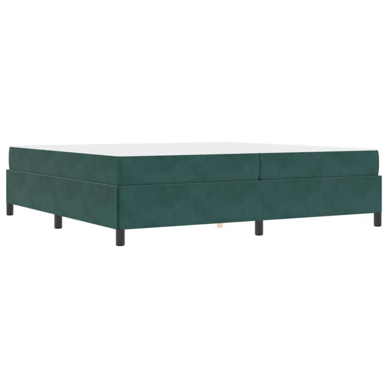 Łóżko z materacem WaszeMeble 200x220 cm Ciemna zieleń tkanina WM-3399087 1 szt.