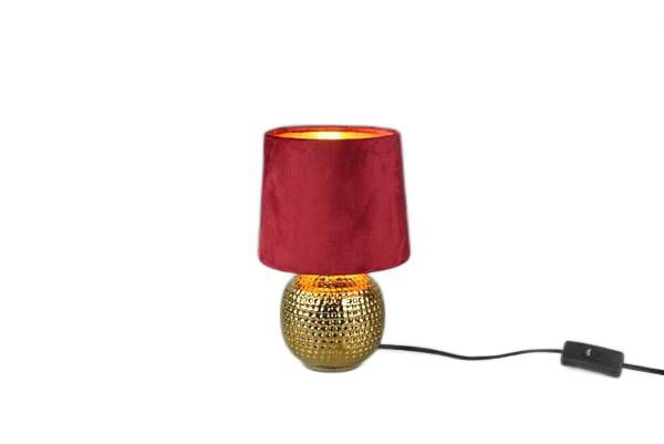 Lampa stołowa RL Spohia złoto-czerwona 1 x E14 x 40W IP20 wym: 26 x 16 x 16 cm tkanina - 1 szt.