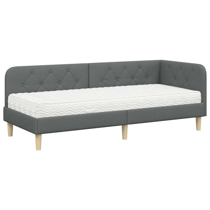 Łóżko WaszeMeble z Materacem 80x200 cm Szare WM-3394102 1 szt.