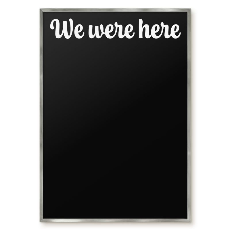 Tablica Do Magnesów Tulup 70x100 cm We were here 6 - Srebrna rama Do salonu, sypialni 1 szt.