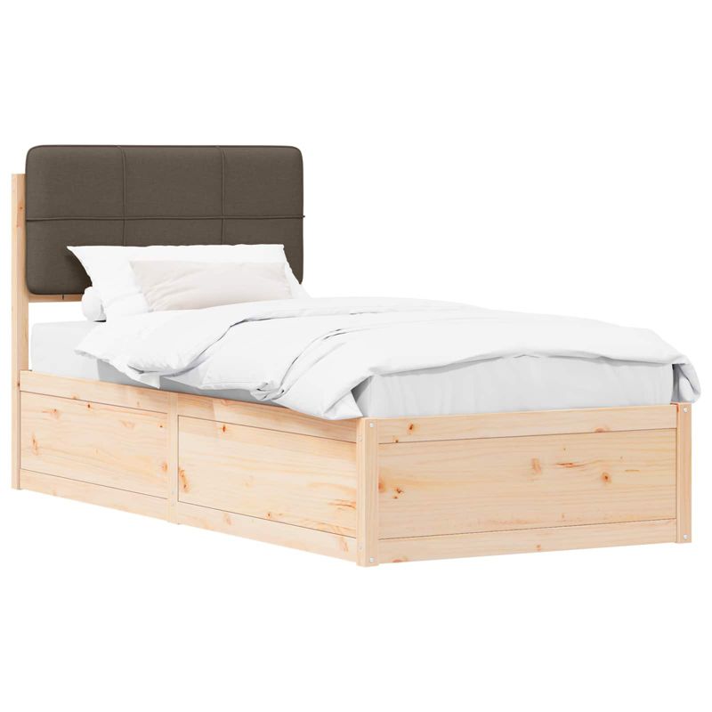 Łóżko Drewniane WaszeMeble 90x190 cm Brązowe WM-877737 1 szt.