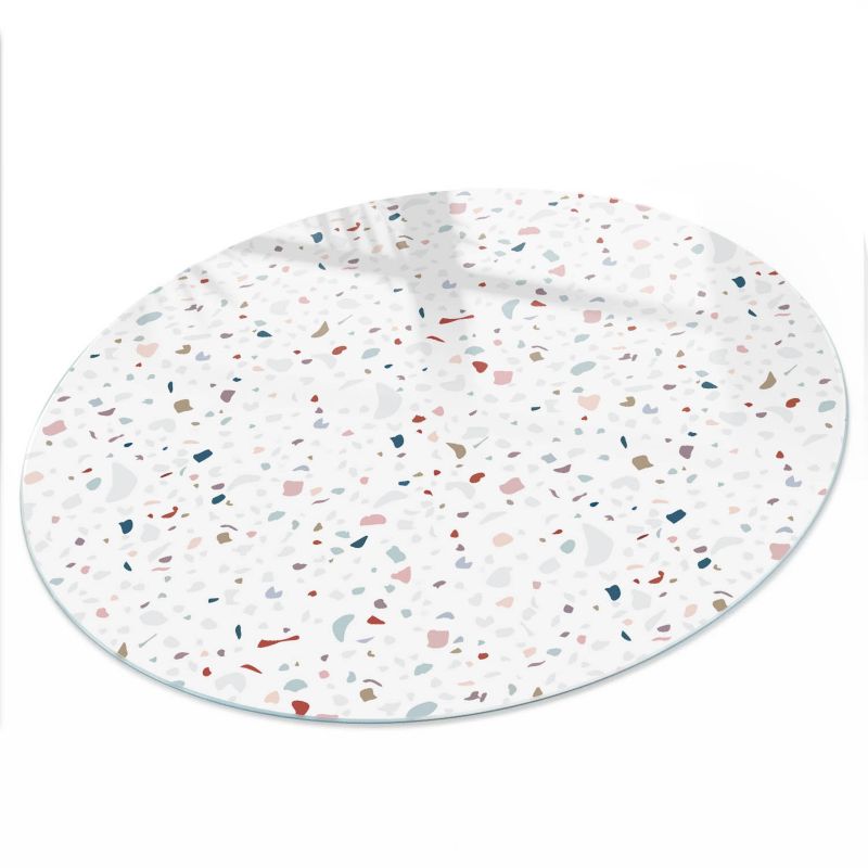 Blat Stołowy ArtPrintCave fi50 cm Kolorowe terrazzo - Blat ze Szkła Hartowanego 1 szt.