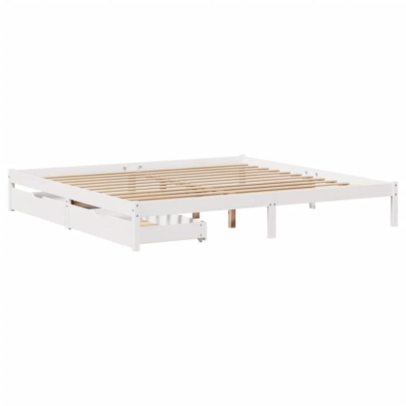 Łóżko drewniane WaszeMeble 200x200 cm białe WM-3301445 1 szt.