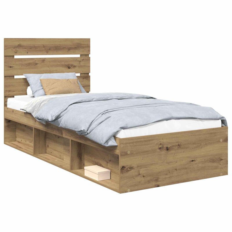 Łóżko Drewniane WaszeMeble 90x190 cm Brązowe WM-3411799 1 szt.