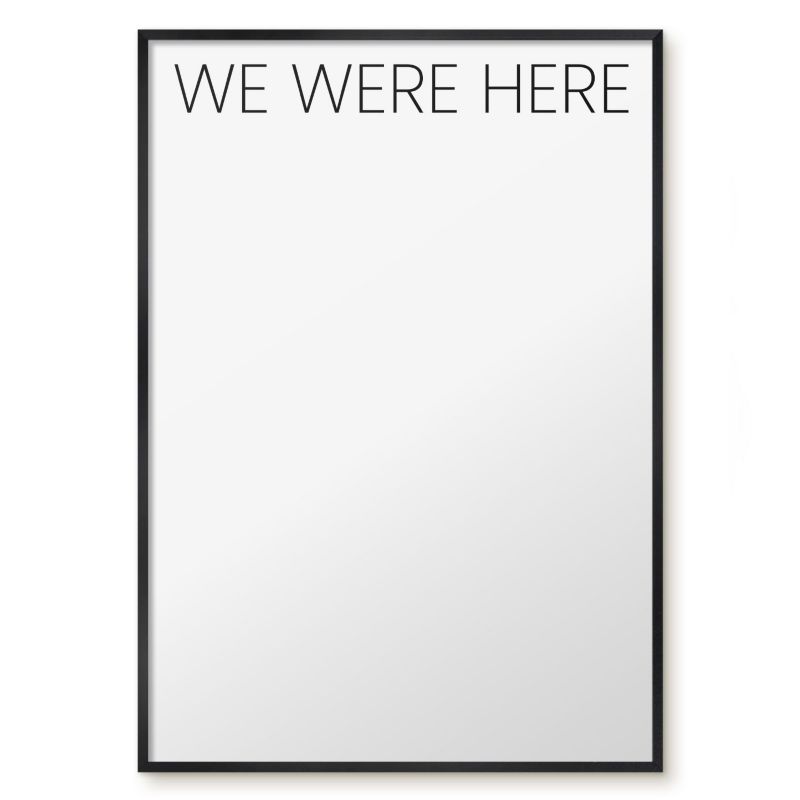 Tablica Magnetyczna Do Sypialni Tulup 70x100 cm We were here 3 - Czarna rama Do salonu, sypialni 1 szt.