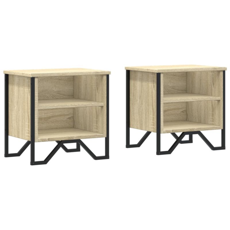 Stoliki nocne WaszeMeble dąb sonoma WM-848497 2 szt.