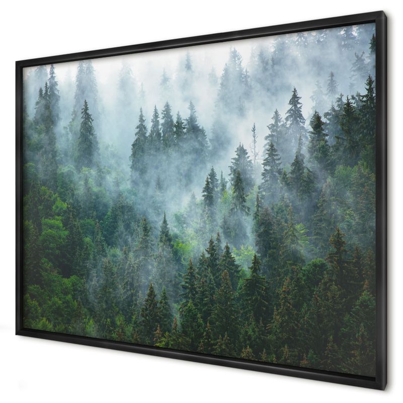 Ozdobna tablica magnetyczna Wallfluent 100x70 Tajemniczy las w czarnej ramie 1szt