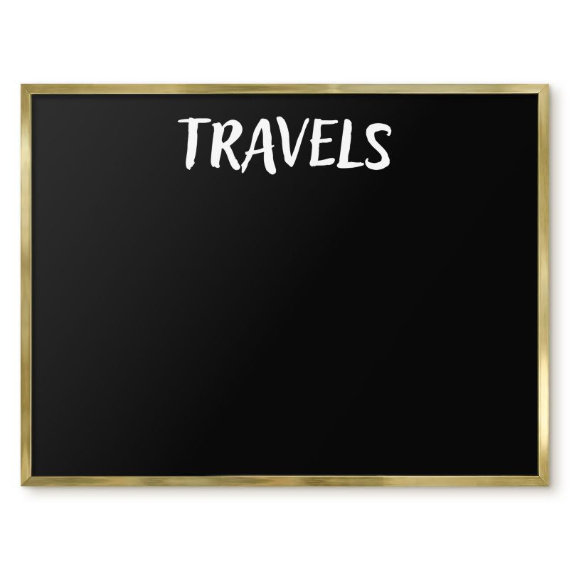 Tablica Na Magnesy Z Wakacji Tulup 80x60 cm Travels 5 - Złota rama Do salonu, sypialni 1 szt.