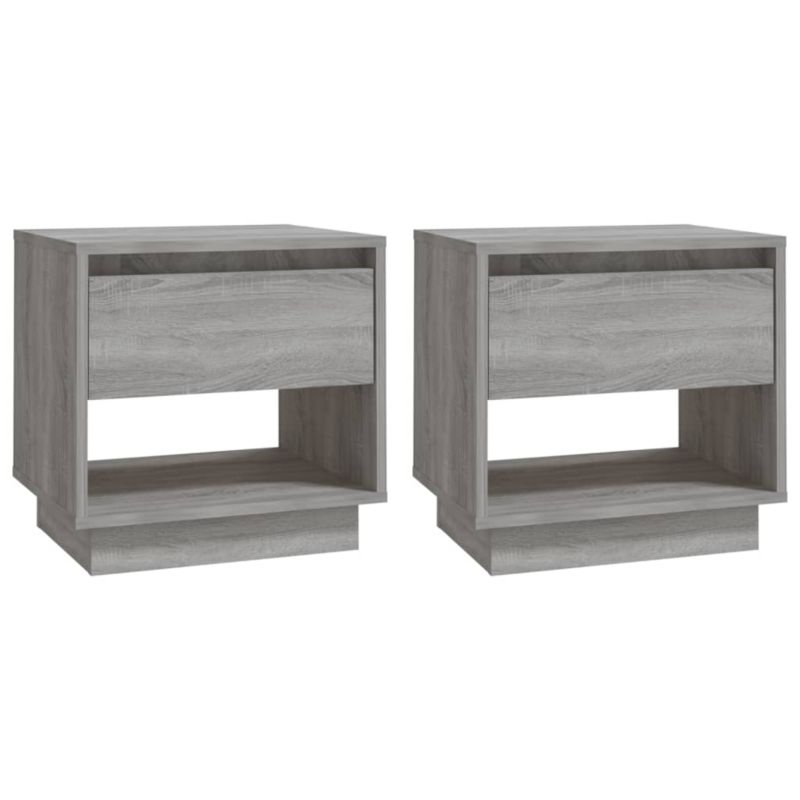 Szafki nocne WaszeMeble szary dąb sonoma WM-812984 2 szt.
