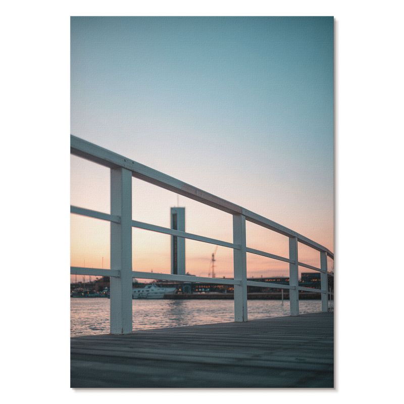 Nowoczesny Plakat na Płótnie Tulup 21x29,7 cm (A4) Portowy zachód Do salonu, biura, sypialni 1 szt.