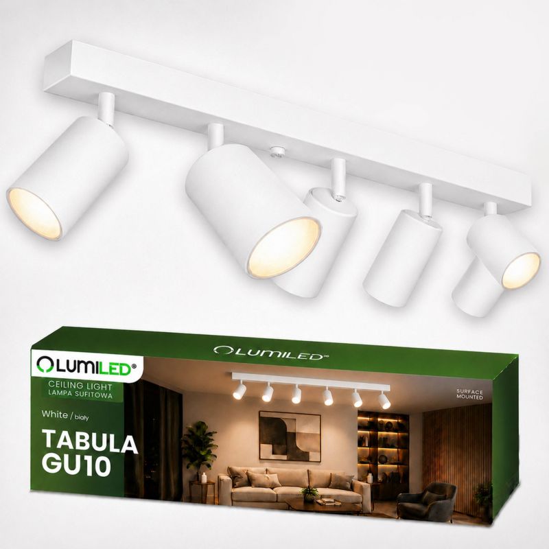 Lampa Sufitowa Lumiled Spot Tuba Reflektor Oprawa Halogenowa 6x GU10 1 szt.