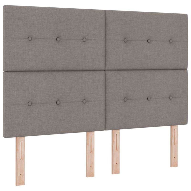 Łóżko z materacem WaszeMeble 140x200 cm Ciemnoszary tkanina z LED WM-3343107 1 szt.