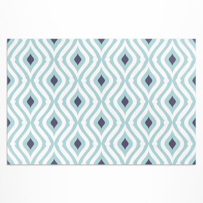 Dywan Winylowy Zewnętrzny Wallfluent 60x90 cm Abstrakcyjne fale stylowe wzornictwo 1 szt.