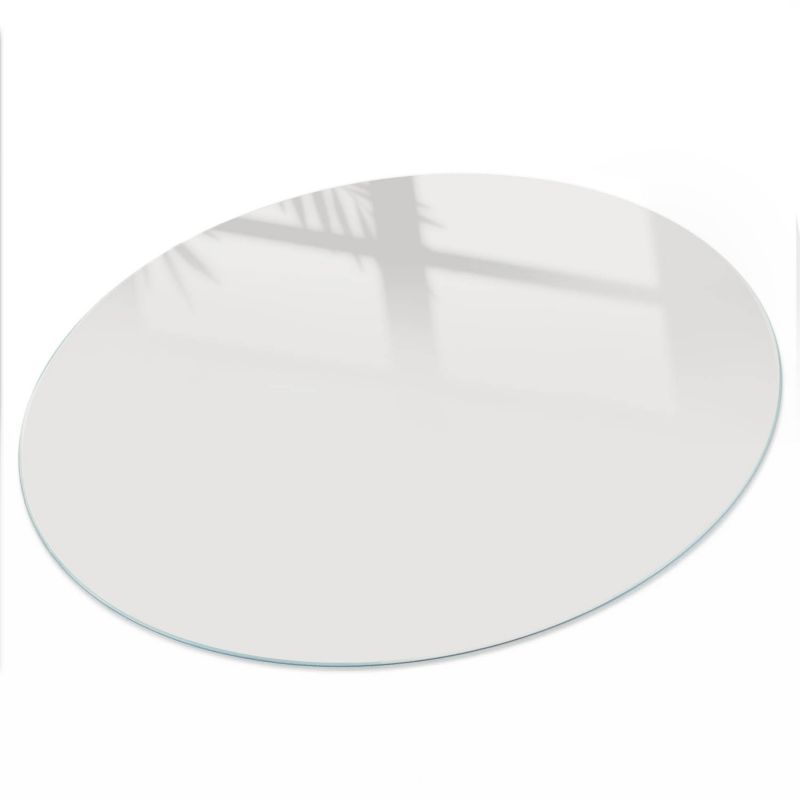Blat Stołowy ArtPrintCave fi80cm Ciepły jasny szary - Blat ze Szkła Hartowanego 1 szt.
