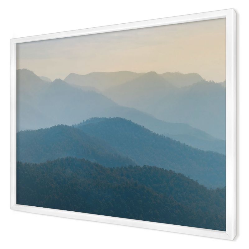 Tablica magnetyczna ozdobna Wallfluent 70x50 Górskie widoki w białej ramie 1szt