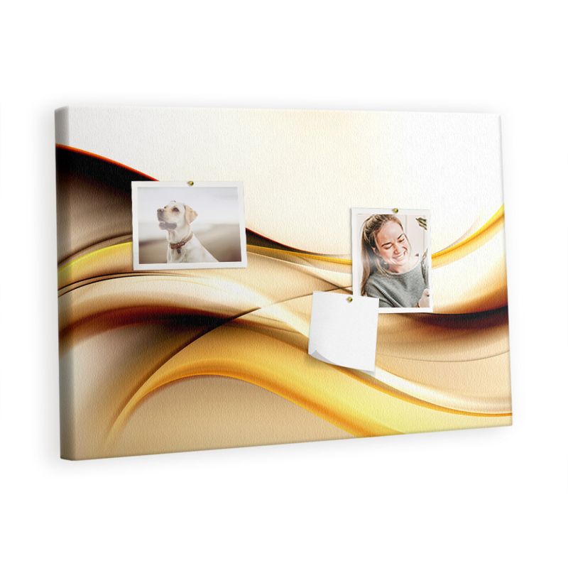 Tablica Korkowa Z Pinezkami Tulup 60x40 cm Abstrakcja fala Tablica na notatki Pinezki drewniane 1 kpl