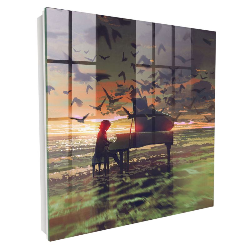 Pudełko Na Klucze Tulup 30x30 cm Harmonia natury 1 - Biała - Otwierana na lewo 1 szt.
