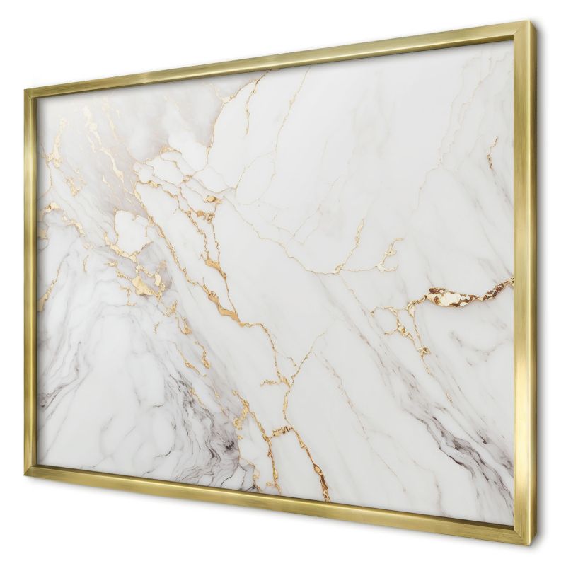 Ozdobna tablica magnetyczna Wallfluent 70x50 Marmur elegancja w złotej ramie 1szt