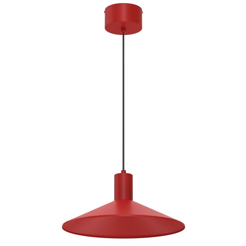 Lampa wisząca Luminex Nox czerwona matowa 1xGU10x8W IP20 wym:115x36x36cm - 1 szt.
