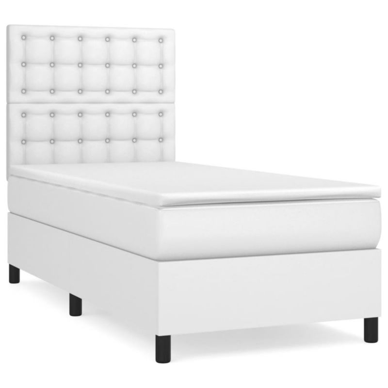 Łóżko kontynentalne WaszeMeble 100x200 cm białe WM-3142828 1 szt.