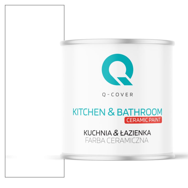 Farba Ceramiczna Kuchnia & Łazienka Q-Cover Śnieżny biały Głęboki Mat 2L