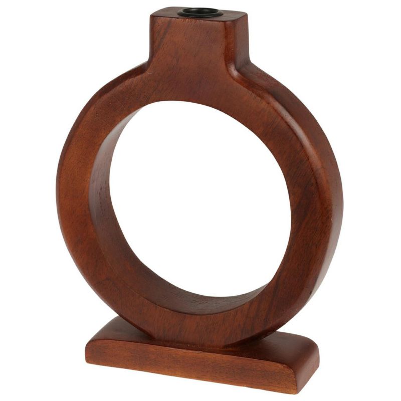 Świecznik H&S Decoration drewno mango brązowy 21x16x5 cm 1 szt.