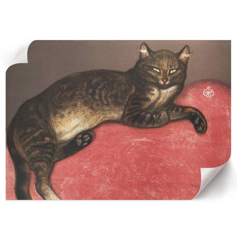 Plakat Na Ścianę ArtPrintCave 84x59,5 cm Kot na poduszce Théophile Steinlen 1 szt.