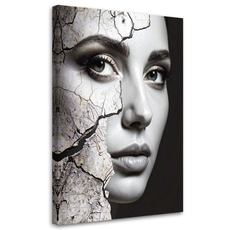 Obraz do salonu sypialni kuchni biura Feeby Portret kobiety beton 70x100cm 1szt