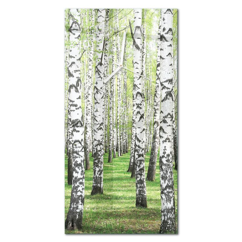 Zegar Ścienny Nowoczesny Tulup 30x60 cm z Białymi Wskazówkami Brzoza 1 szt.