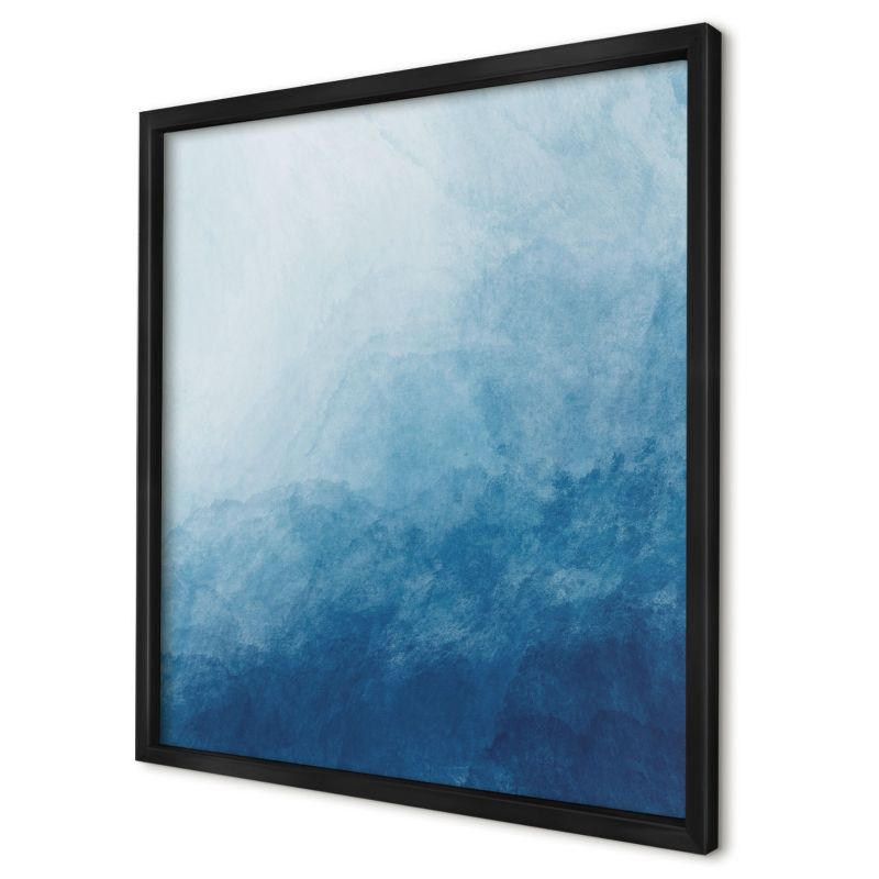 Magnetyczna tablica ozdobna Wallfluent 50x50 Niebieskie abstrakcje w czarnej ramie 1szt