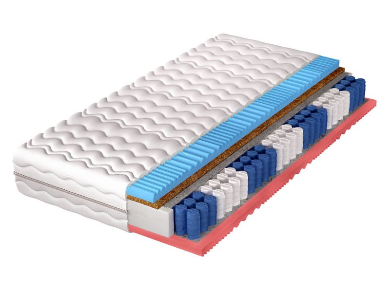 Dwustronny materac MIRJAN 24 sprężynowy Hera 21 cm biały 100x200 cm 1 szt.