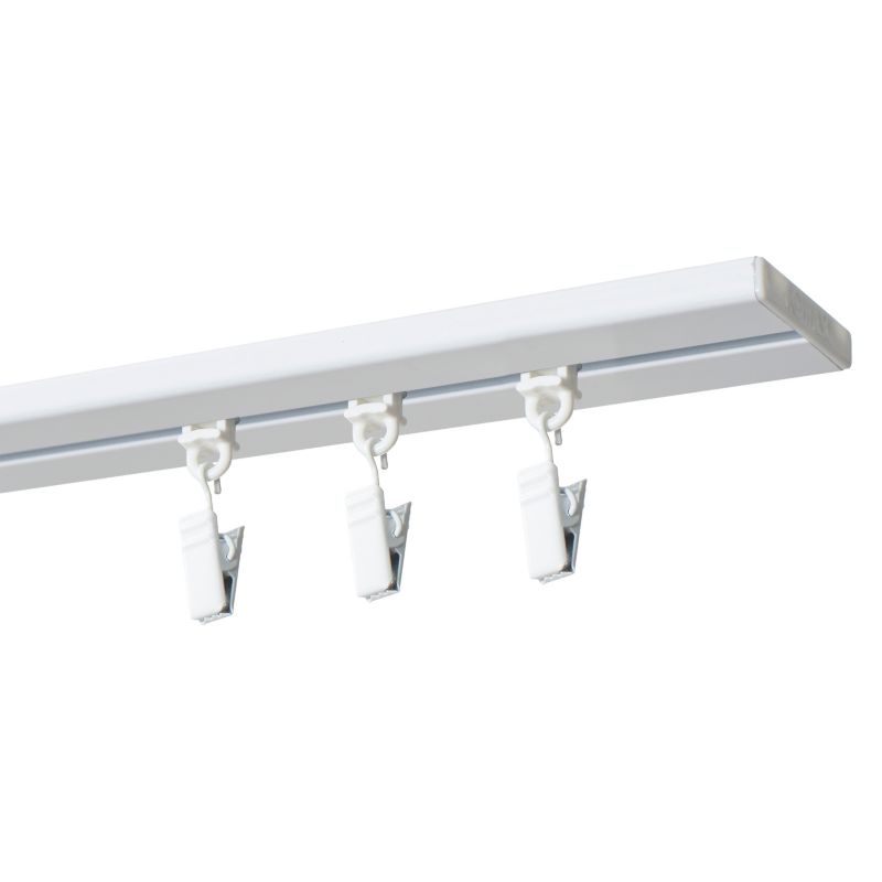 Szyna sufitowa SLIM KLIK Kowalski 1-torowa aluminiowa biała 560 cm z żabkami 1 kpl.