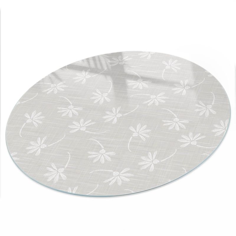 Blat Do Stołu ArtPrintCave fi60 cm Kwiaty elegancji - Blat Szklany Okrągły 1 szt.