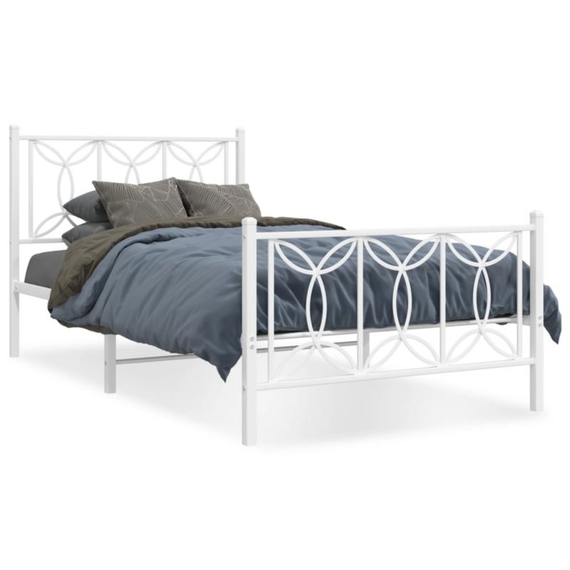 Rama łóżka WaszeMeble 100x200 cm Biały metal WM-376190 1 szt.